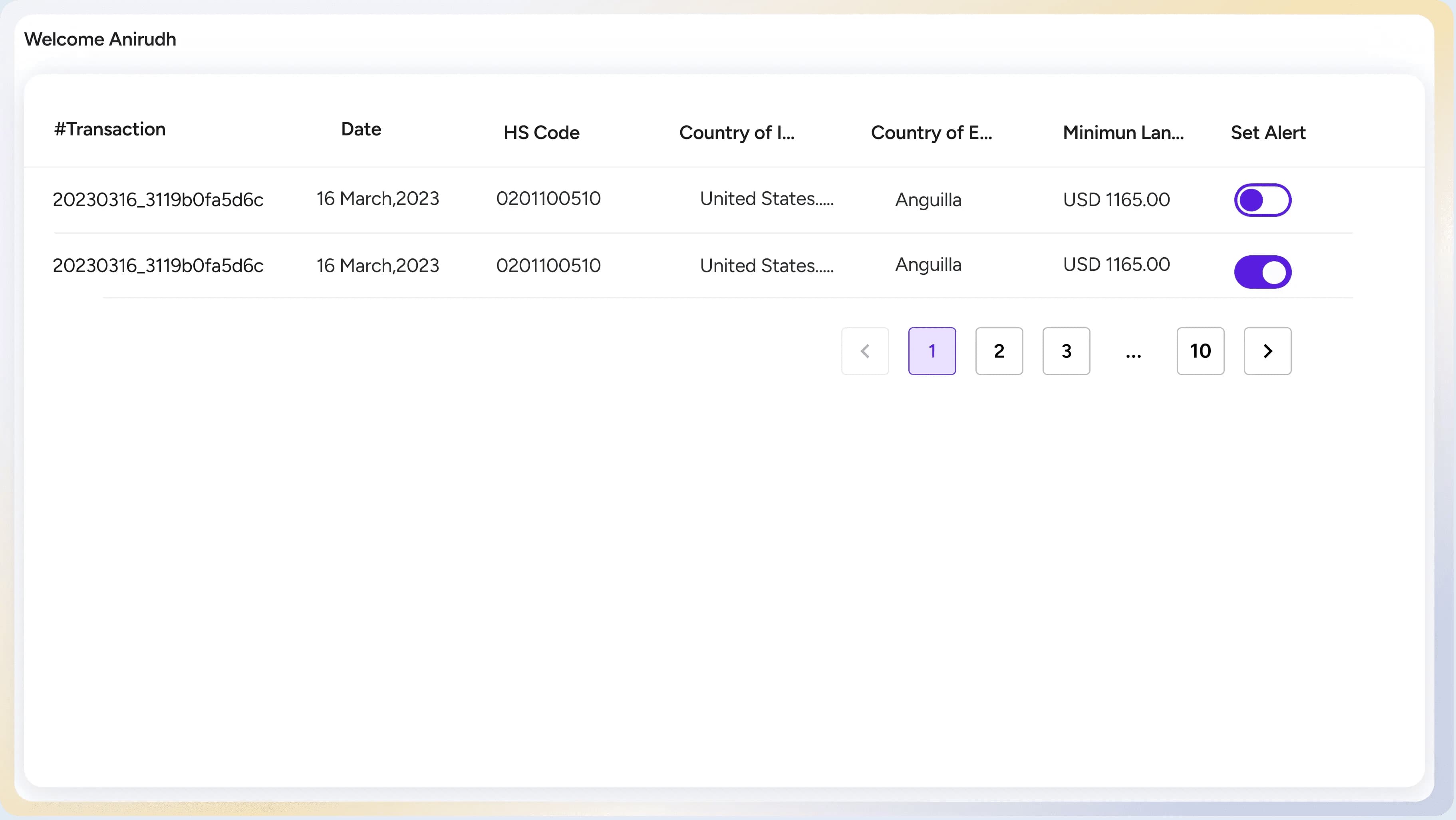 Landed Cost Calculator